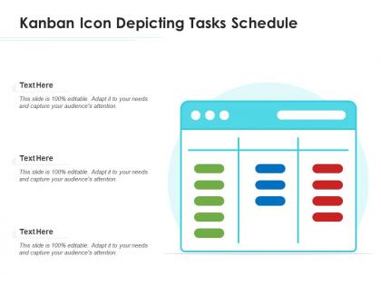 Kanban icon depicting tasks schedule