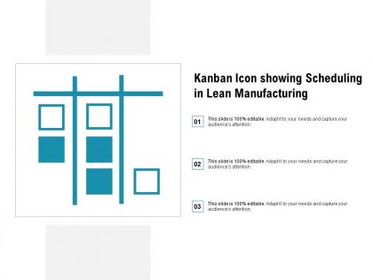 Kanban icon showing scheduling in lean manufacturing