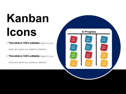 Kanban icons ppt example file