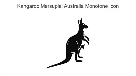 Kangaroo Marsupial Australia Monotone Icon In Powerpoint Pptx Png And Editable Eps Format