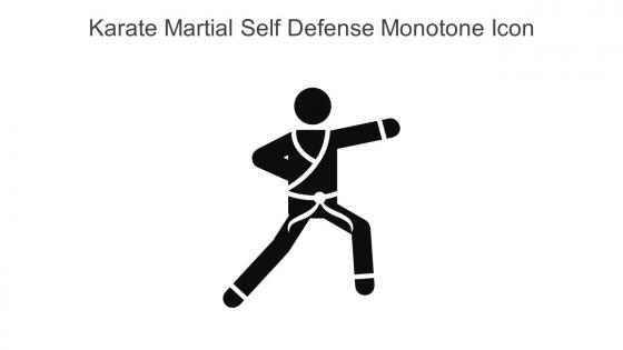 Karate Martial Self Defense Monotone Icon In Powerpoint Pptx Png And Editable Eps Format