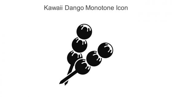 Kawaii Dango Monotone Icon In Powerpoint Pptx Png And Editable Eps Format