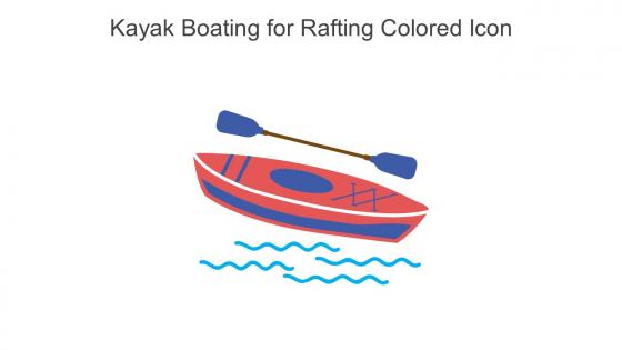 Kayak Boating For Rafting Colored Icon In Powerpoint Pptx Png And Editable Eps Format