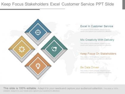 Keep focus stakeholders excel customer service ppt slide