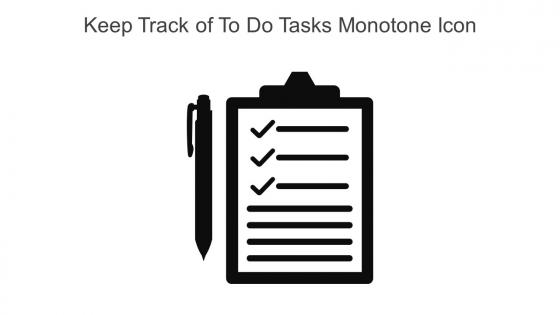 Keep Track Of To Do Tasks Monotone Icon In Powerpoint Pptx Png And Editable Eps Format