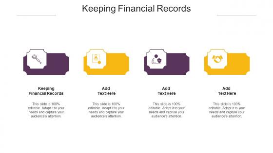 Keeping Financial Records Ppt Powerpoint Presentation Icon Diagrams Cpb