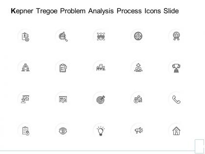 Kepner tregoe problem analysis process icons slide marketing ppt powerpoint presentation slides