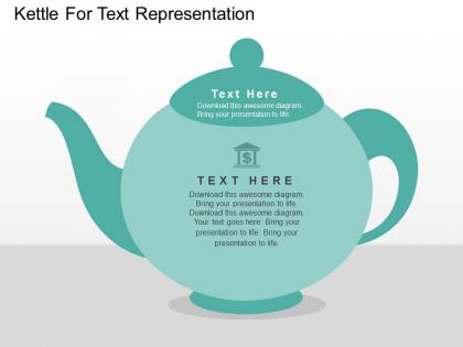 Kettle for text representation flat powerpoint design