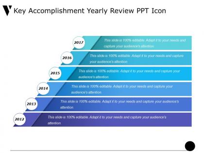 Key accomplishment yearly review ppt icon
