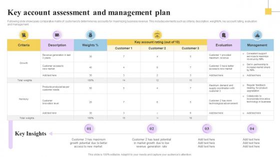 Key Account Assessment And Management Plan
