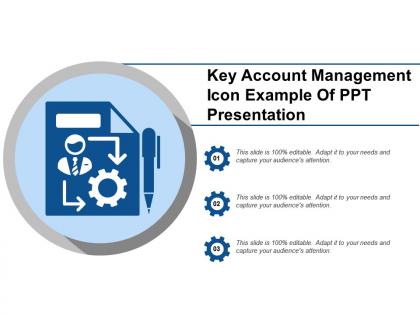 Key account management icon example of ppt presentation
