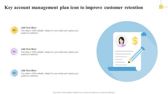 Key Account Management Plan Icon To Improve Customer Retention