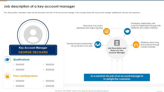 Key Account Management To Monitor Market Trends Job Description Of A Key Account Manager