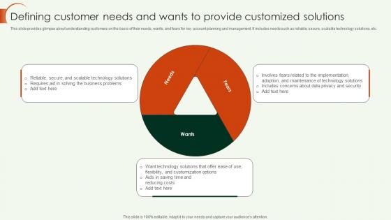 Key Account Strategy Defining Customer Needs And Wants To Provide Customized Solutions Strategy SS V