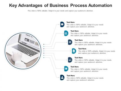 Key advantages of business process automation infographic template