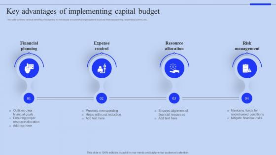 Key Advantages Of Implementing Capital Budget