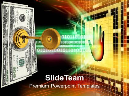Key and money protection business powerpoint templates ppt themes and graphics