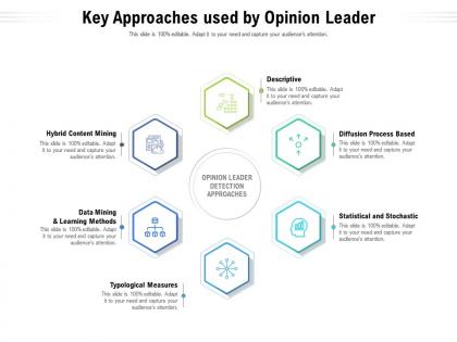 Key approaches used by opinion leader