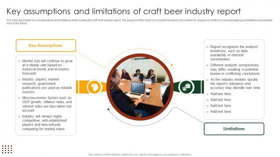 Key Assumptions And Limitations Of Craft Beer Industry Outlook Craft Beer Industry Outlook IR SS