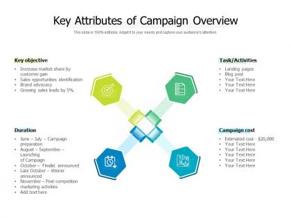 Key attributes of campaign overview
