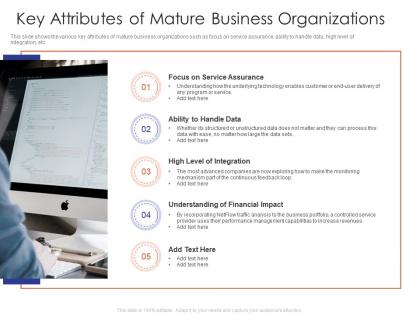 Key attributes of mature it infrastructure maturity model strengthen companys financials