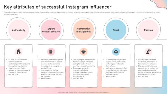 Key Attributes Of Successful Instagram Influencer Influencer Guide To Strengthen Brand Image Strategy Ss