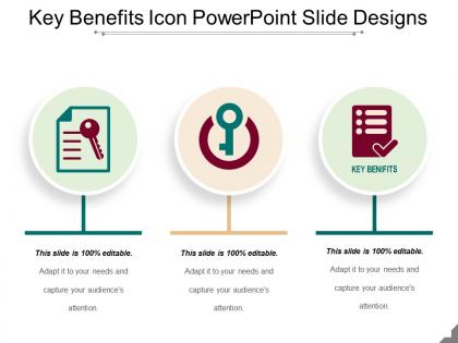 Key benefits icon powerpoint slide designs