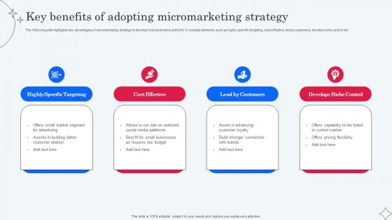 Key Benefits Of Adopting Micromarketing Strategy Implementing Micromarketing To Minimize MKT SS V