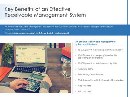 Key benefits of an effective receivable management system