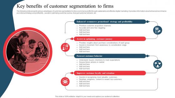Key Benefits Of Customer Segmentation To Firms Developing Marketing And Promotional MKT SS V