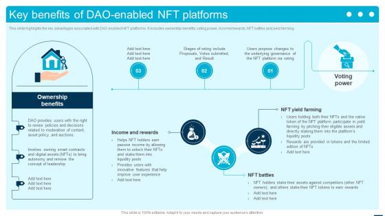 Key Benefits Of DAO Enabled NFT Platforms Introduction To Decentralized Autonomous BCT SS