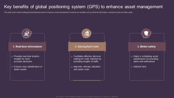 Key Benefits Of Global Positioning System GPS To Enhance Asset Deploying Asset Tracking Techniques