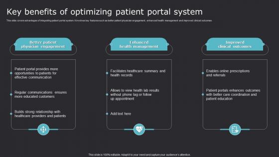 Key Benefits Of Optimizing Patient Portal System Improving Medicare Services With Health