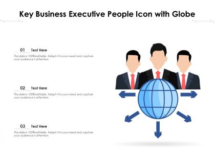 Key business executive people icon with globe