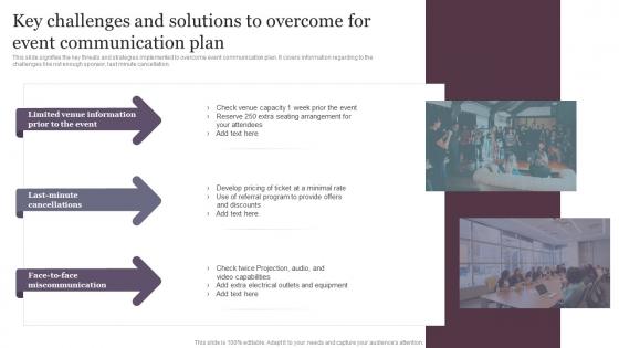 Key Challenges And Solutions To Overcome For Event Communication Plan
