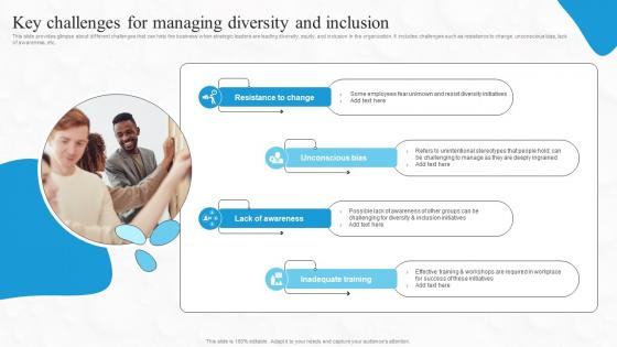 Key Challenges For Managing Diversity Boosting Financial Performance And Decision Strategy SS