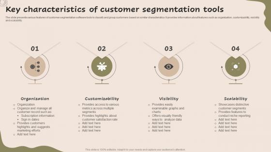 Key Characteristics Of Customer Segmentation Strategic Guide For Market MKT SS V