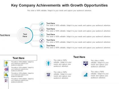 Key company achievements with growth opportunities infographic template
