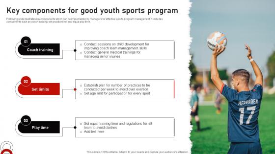 Key Components For Good Youth Sports Program