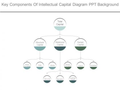 Key components of intellectual capital diagram ppt background