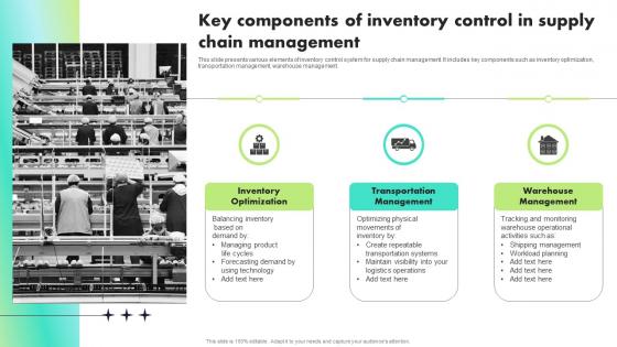Key Components Of Inventory Control In Supply Chain Management