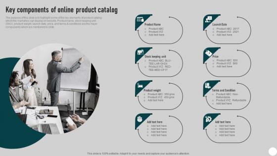 Key Components Of Online Product Catalog Direct Mail Marketing Strategies To Send MKT SS V