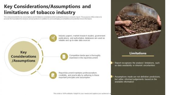 Key Considerations Assumptions And Global Tobacco Industry Outlook Industry IR SS