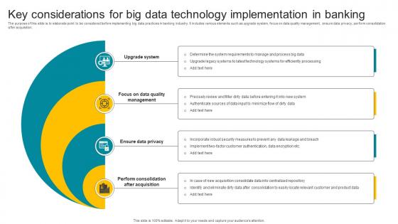 Key Considerations For Big Data Technology Implementation In Banking