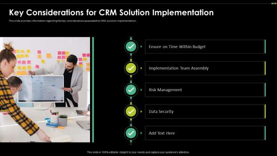 Key Considerations For CRM Solution Implementation Digital Transformation Driving Customer