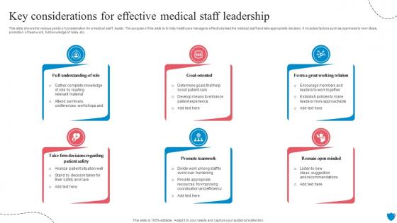 Key Considerations For Effective Medical Staff Leadership
