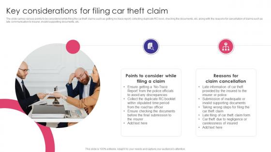 Key Considerations For Filing Car Theft Claim Auto Insurance Policy Comprehensive Guide