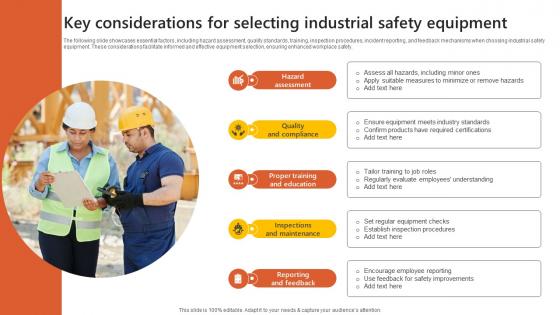 Key Considerations For Selecting Industrial Safety Equipment