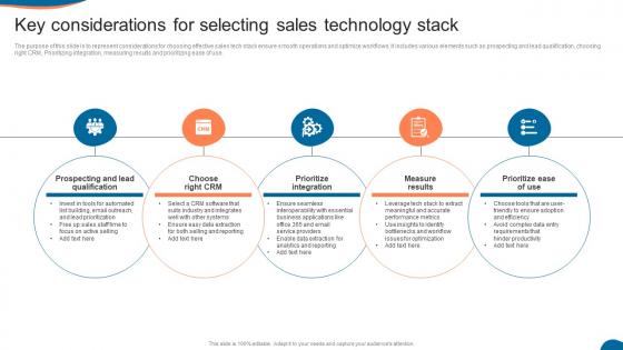 Key Considerations For Selecting Sales Technology Stack