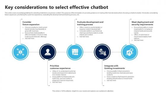Key Considerations To Select Effective Chatbot